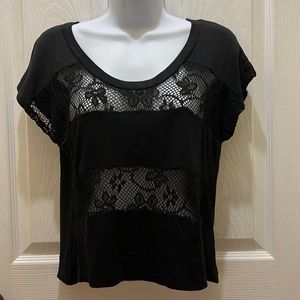 Black See Through Top Blouse